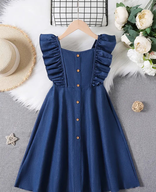 Blue Ruffle Dress