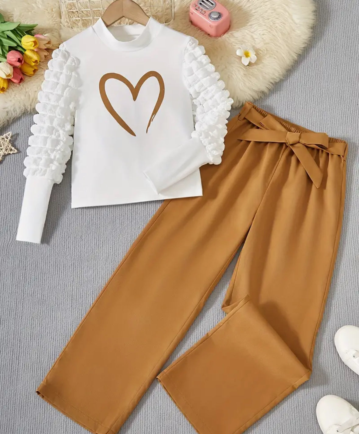 Puff Sleeve heart set