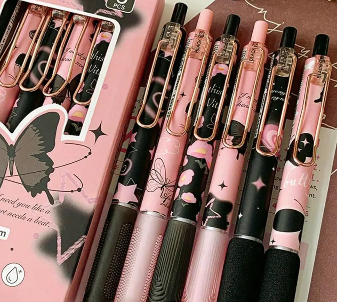 Butterfly Gel Pens (6 Pack)